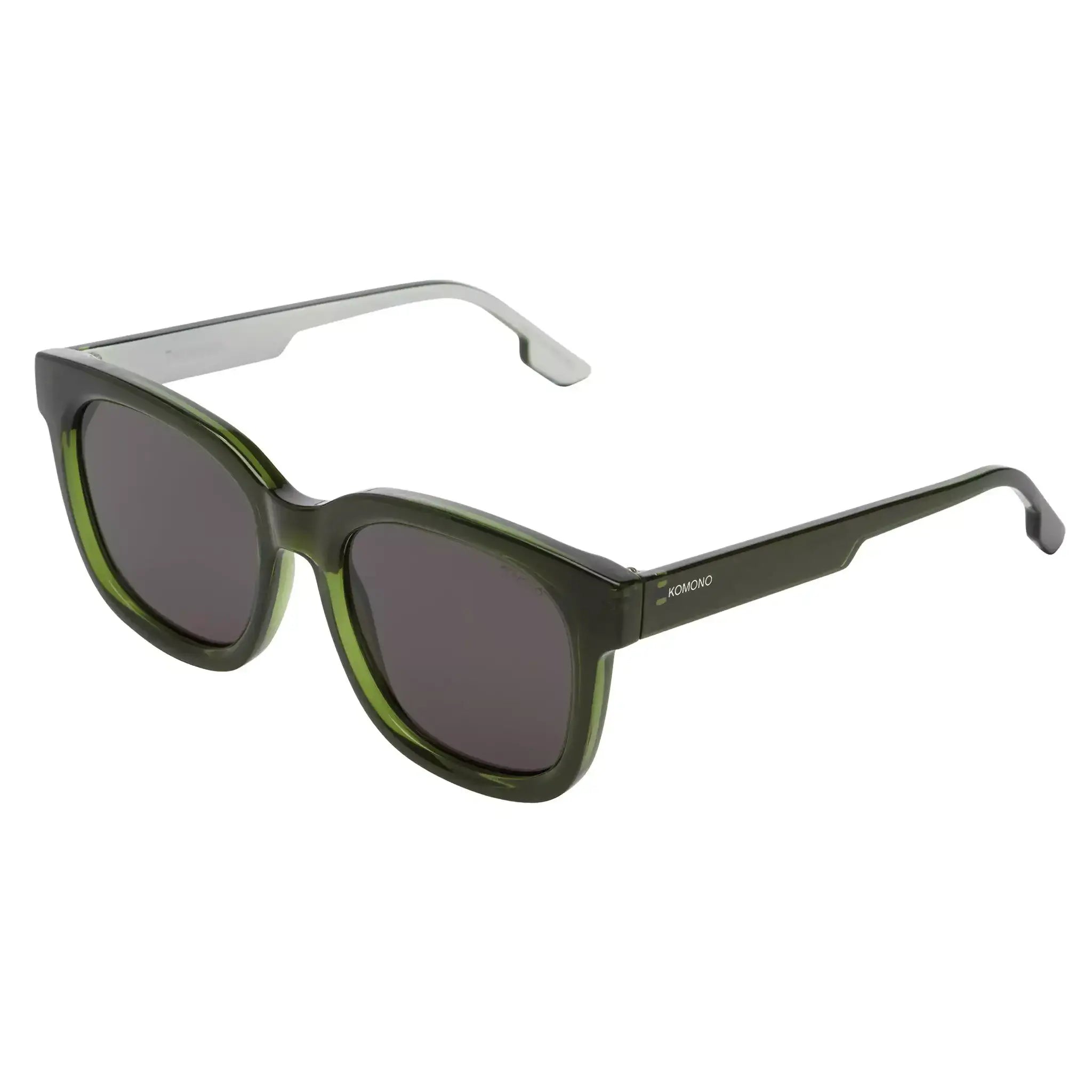 Sienna Seaweed Sunglasses with dark purple UV 400 protection lenses and eco-friendly bio nylon frame.