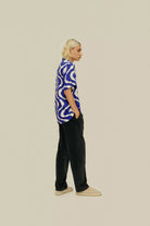 OAS Blue Rippling Viscose Shirt_6