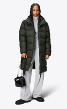 Rains Alta Long Puffer Jacket Green_7