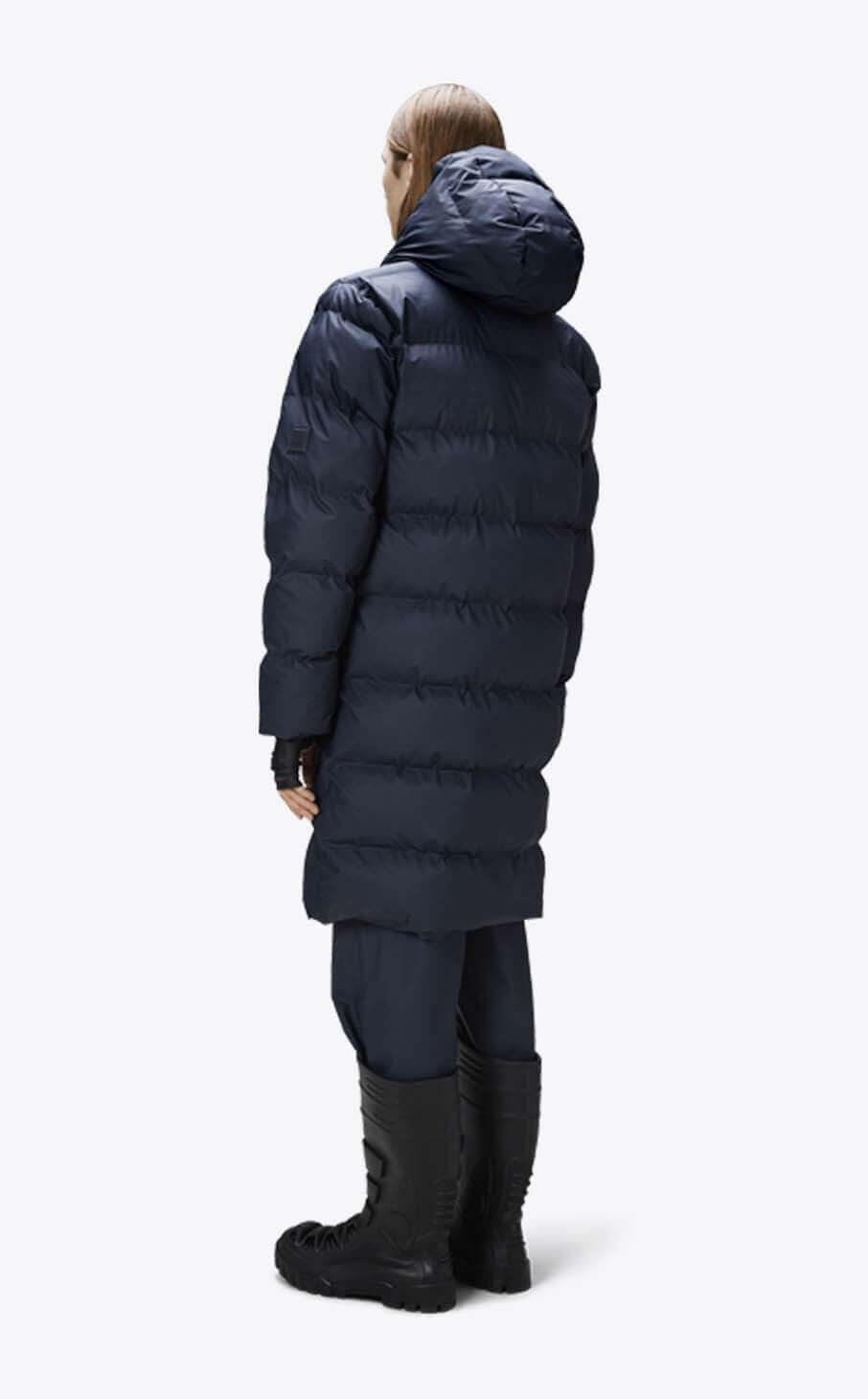 Rains Alta Long Puffer Jacket Navy_3