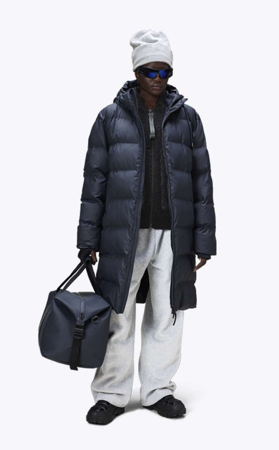 Rains Alta Long Puffer Jacket Navy_6