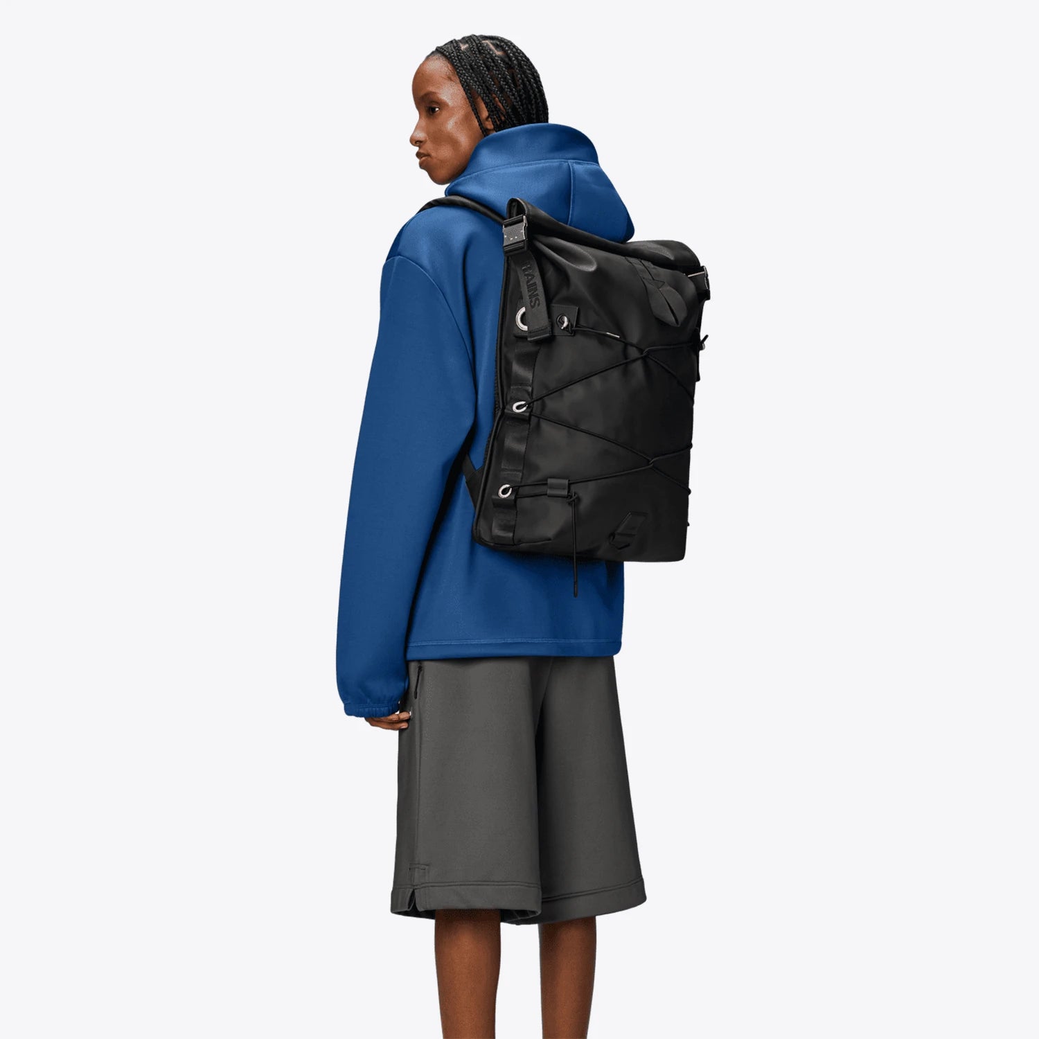 Rains Trail Cord Rolltop Backpack Black_5