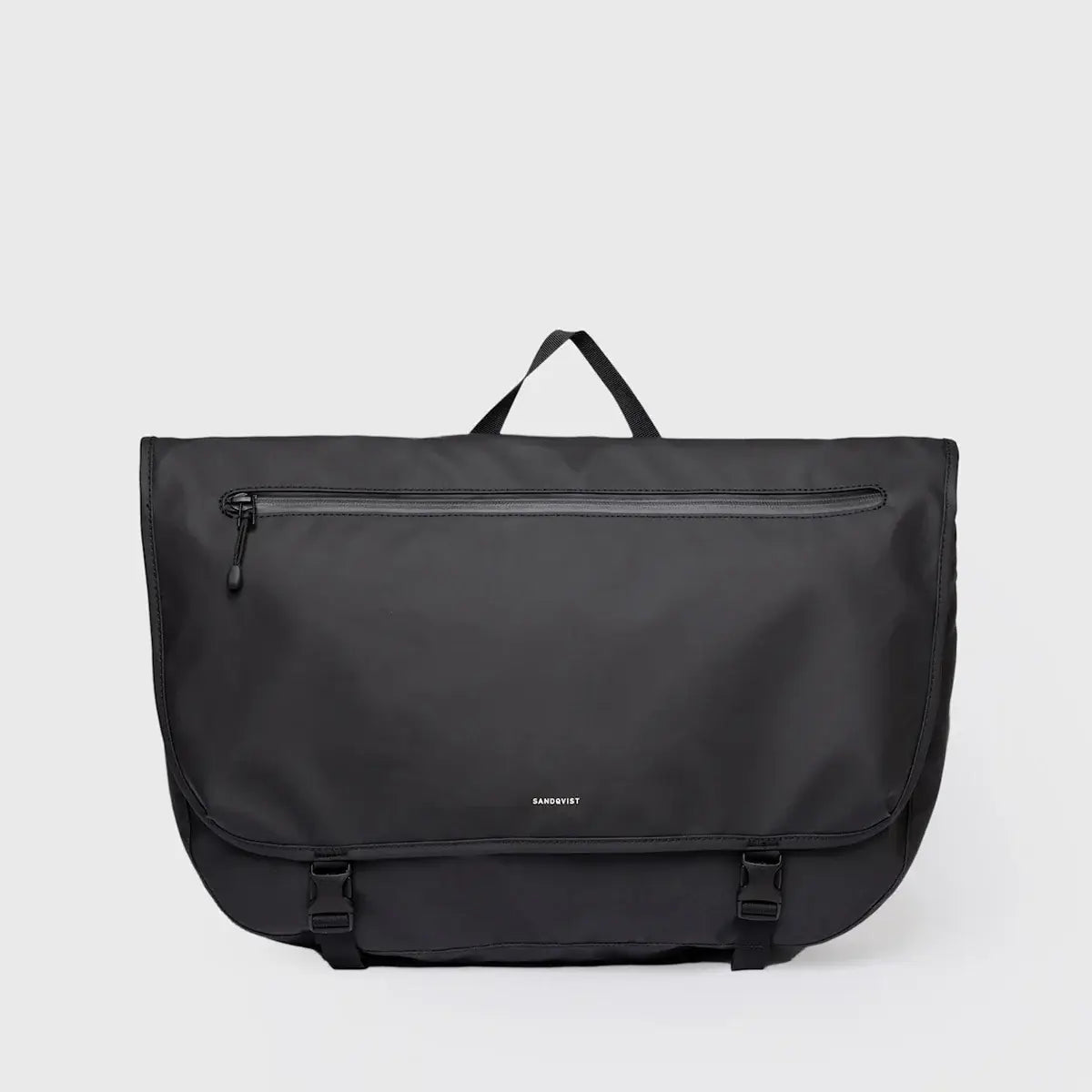 Stream Messenger Black Shoulder Bag, waterproof with cross-body and chest strap options. Ideal for 16 inch laptop.