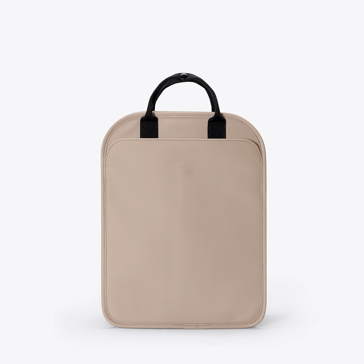 Alison Lotus Nude Backpack made of waterproof material with adjustable straps and front pocket.