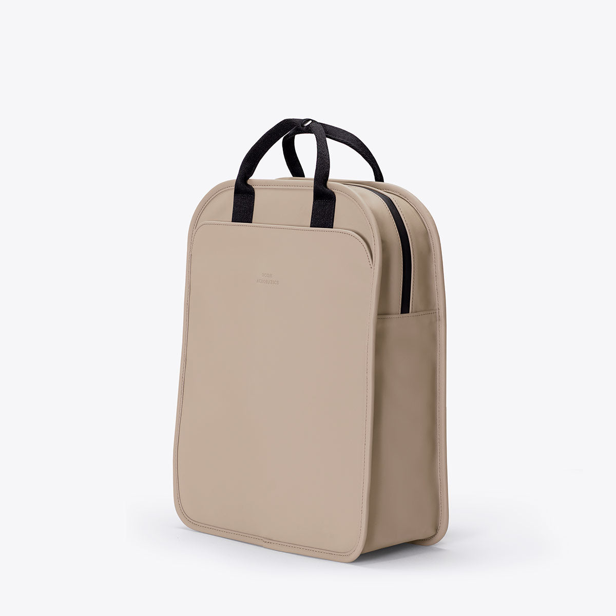 Alison Lotus Nude Backpack in beige, waterproof with zippered main compartment and adjustable straps.