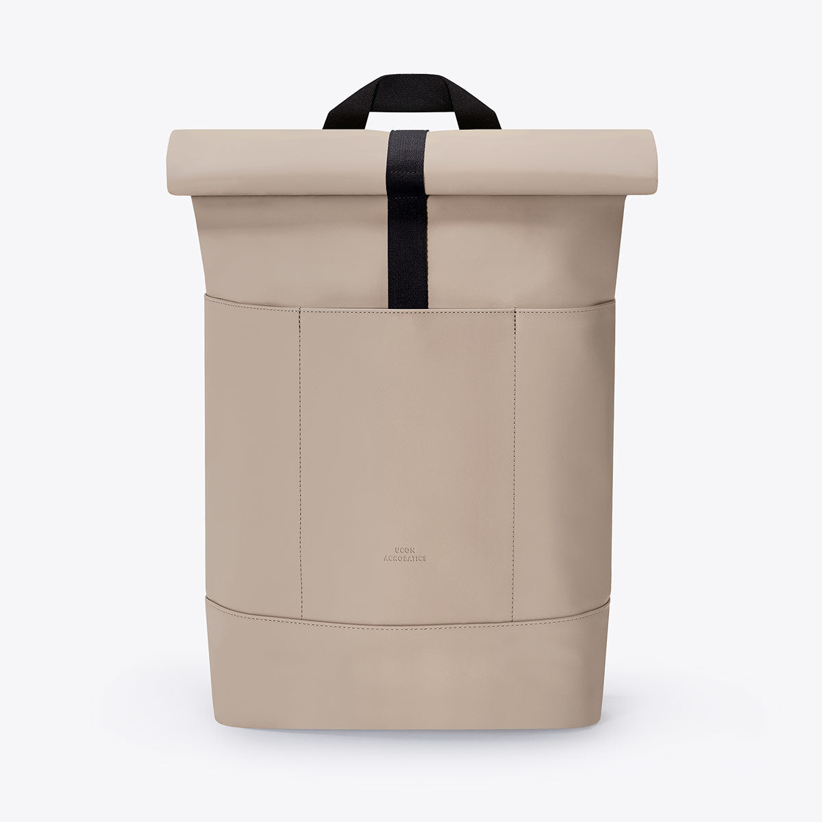 Hajo Lotus Nude Backpack showcasing a waterproof design with roll-top closure and padded straps.