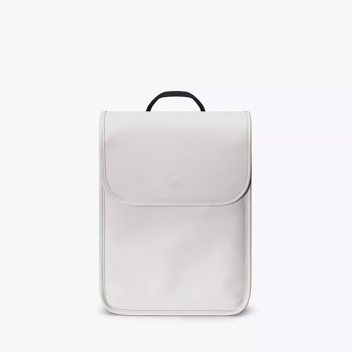 Adina Mini Lotus Infinity Glacier Grey Backpack in sleek glacier grey color showcasing its front and magnetic flap design.