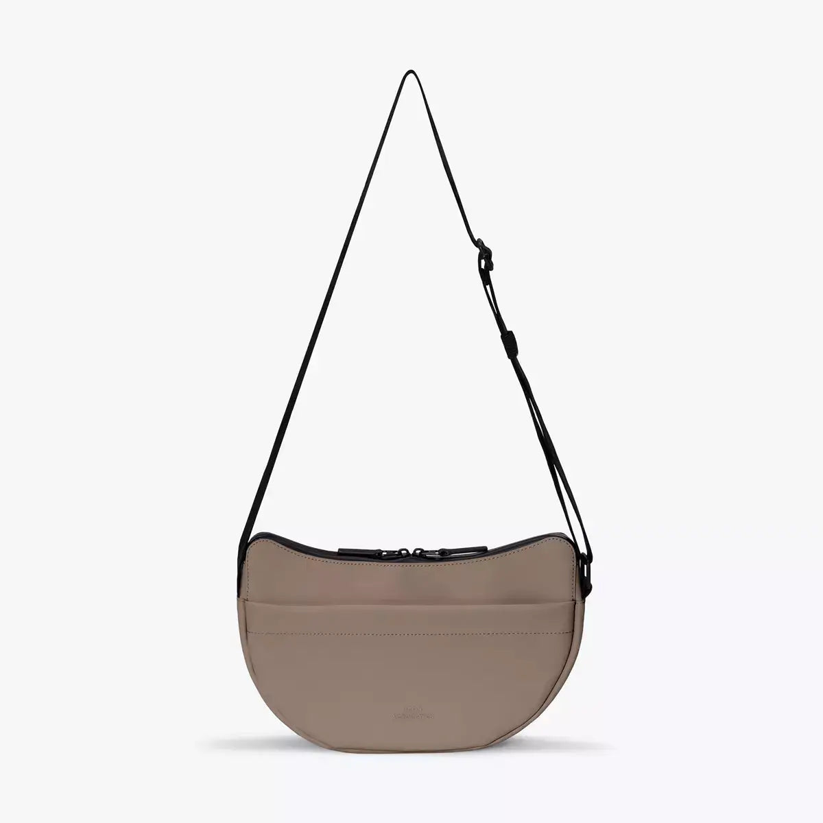 Alva Medium Lotus Infinity Dark Sand Shoulder Bag featuring adjustable straps and water repellent zipper.