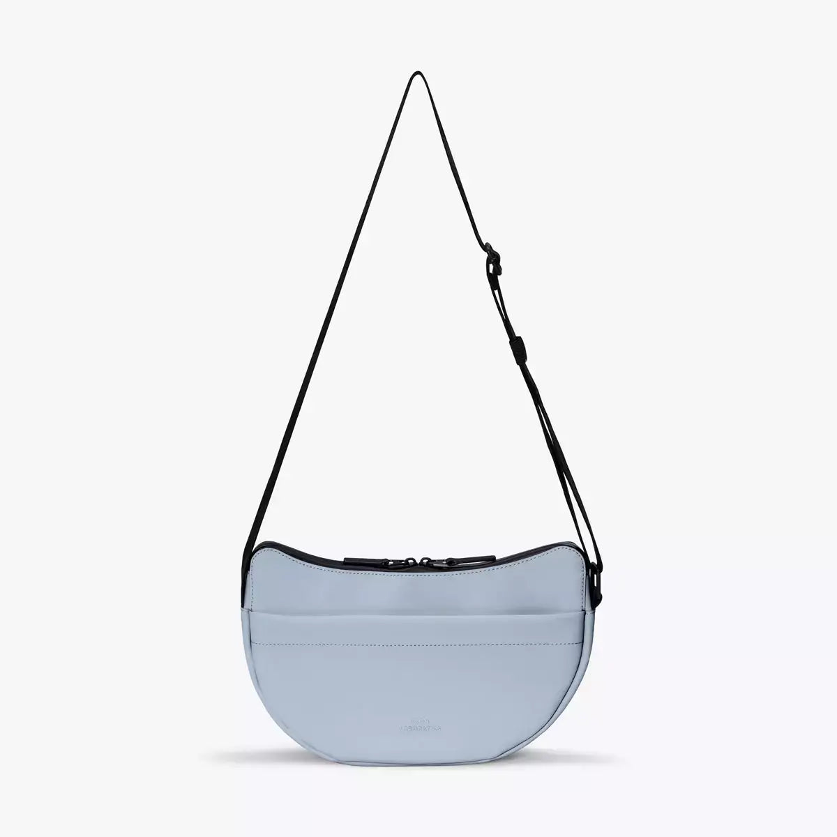 Alva Medium Lotus Infinity Fog Blue Shoulder Bag with adjustable strap and waterproof features.