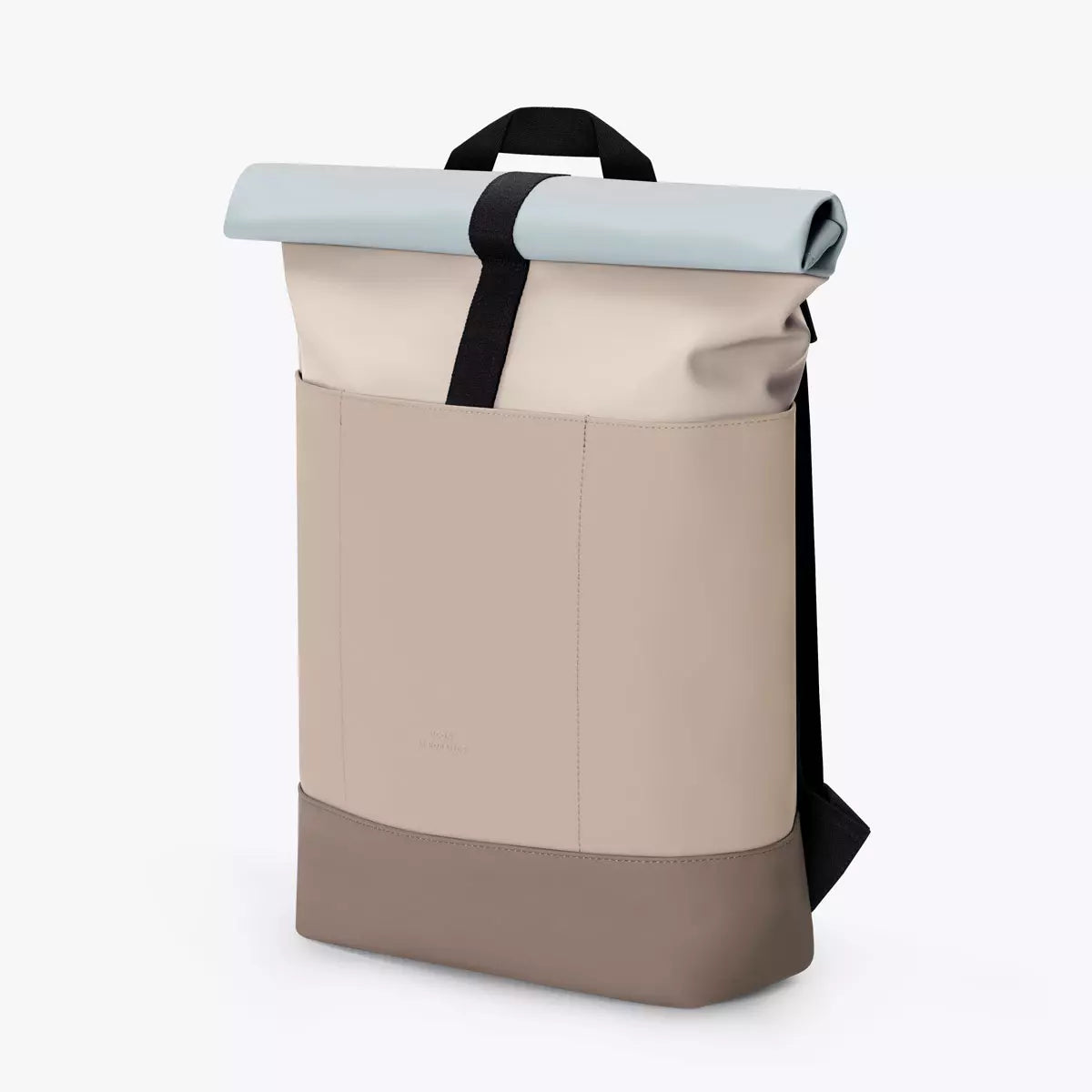 Hajo Lotus Infinity Light Sand Sand Backpack showcasing durable, scratch-resistant design with stylish color and roll-top closure.