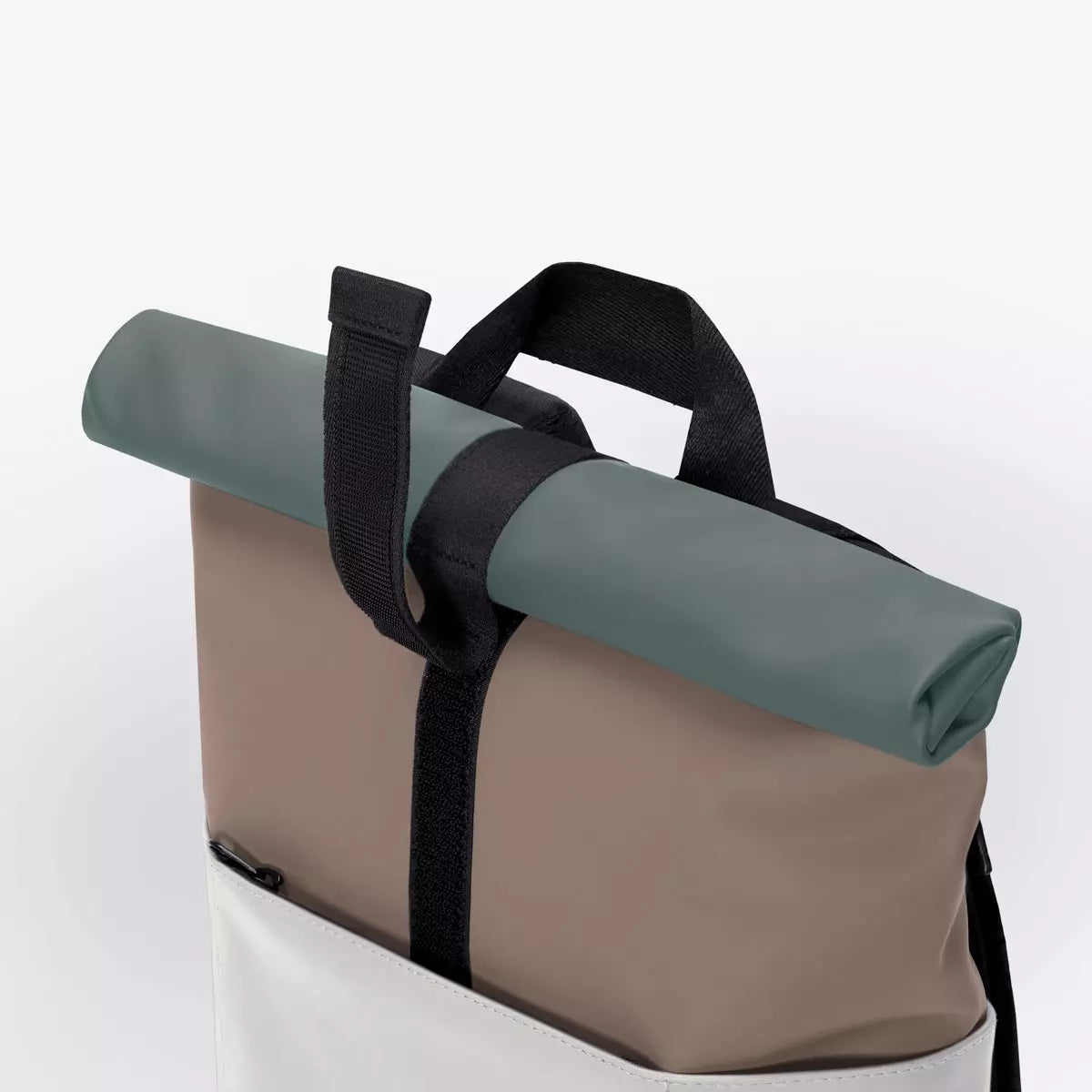 Hajo Lotus Infinity Dark Sand Glacier Grey Backpack with padded straps and waterproof material.