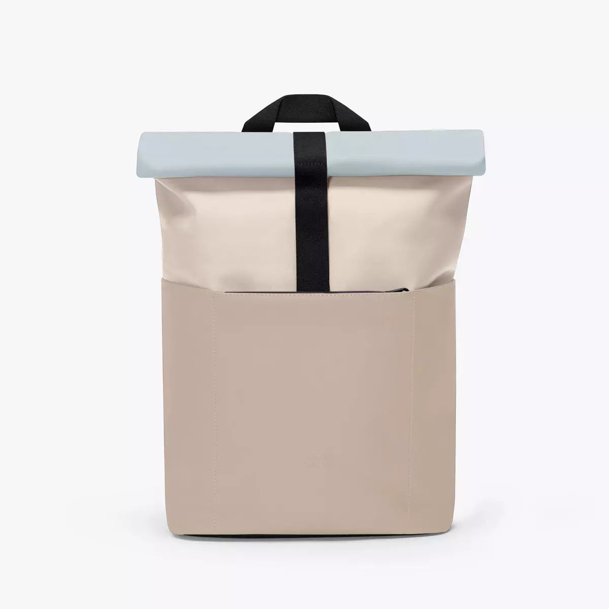 Hajo Mini Lotus Infinity Light Sand Sand Backpack with roll-top design and multiple pockets.