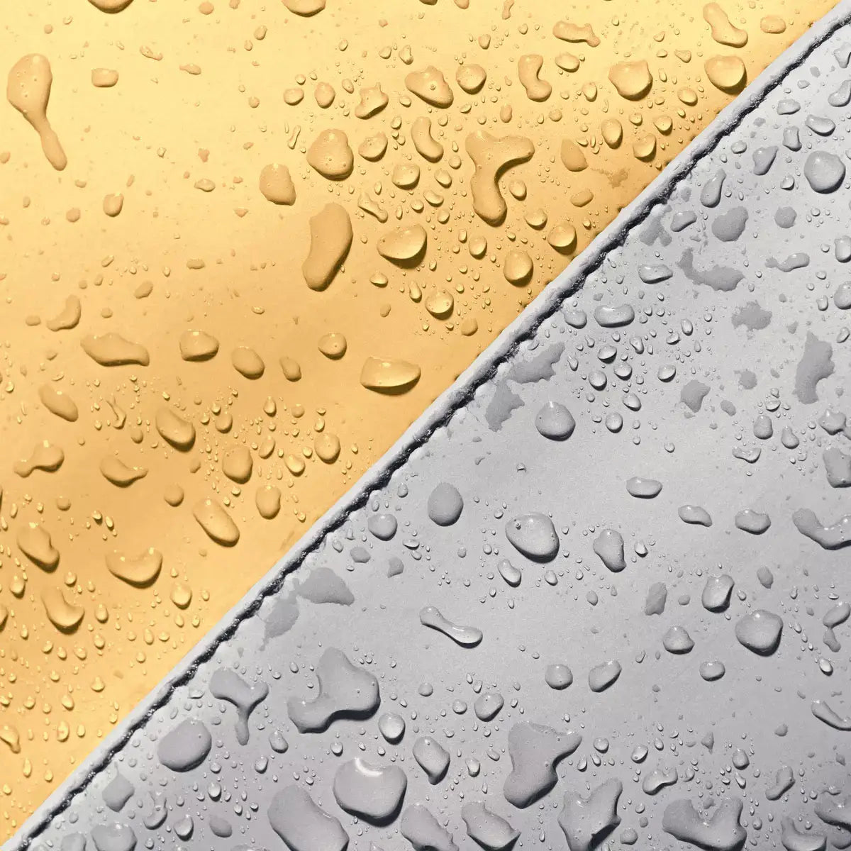 Waterproof material detailing of Hajo Mini Lotus Infinity Glacier Grey Lemon Backpack, featuring yellow and grey surfaces.