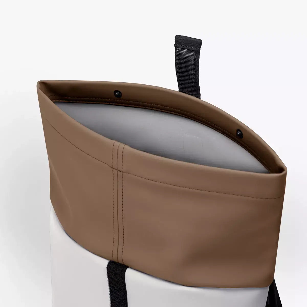 Hajo Mini Lotus Infinity Glacier Grey Lemon Backpack interior view showing durable materials and spacious design.