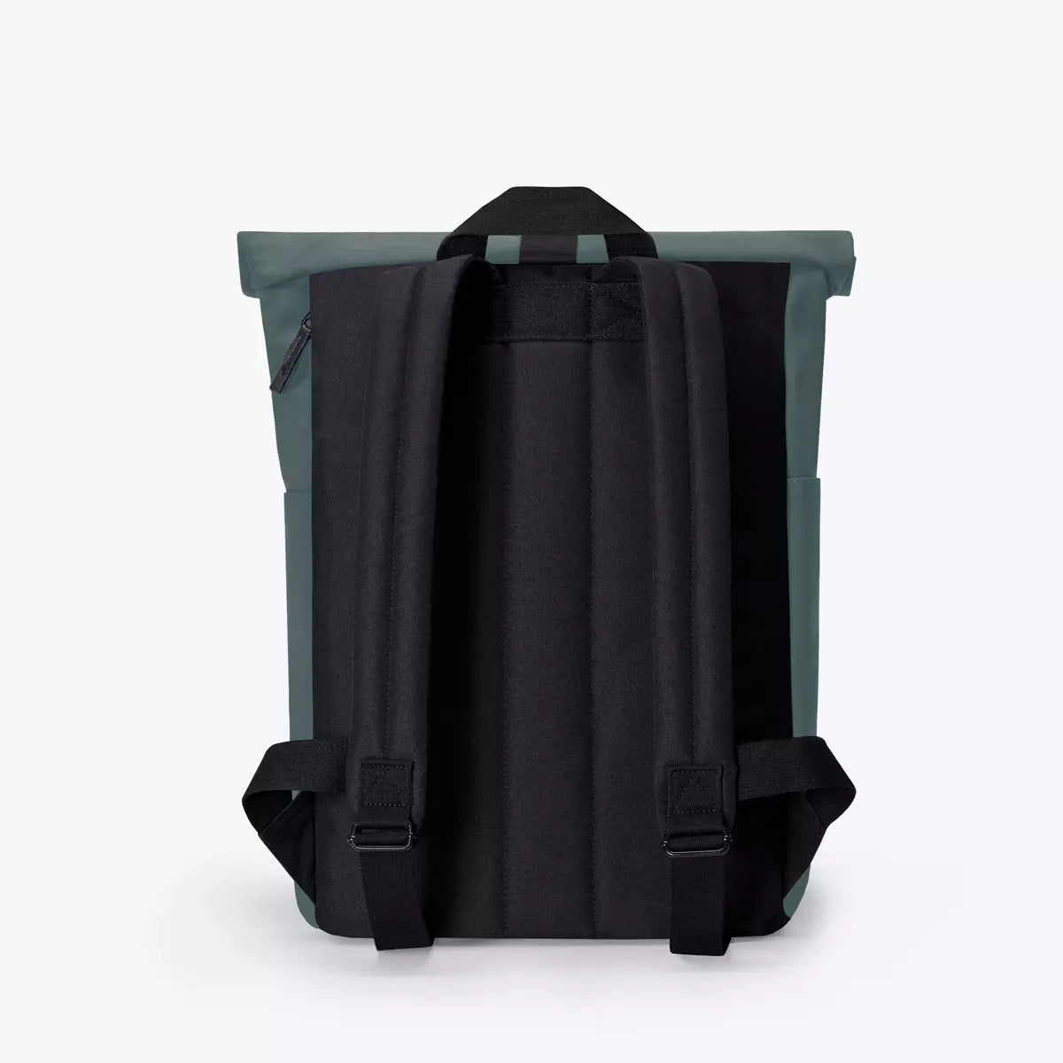 Hajo Mini Lotus Infinity Pine Green Backpack showing padded shoulder straps and back view.