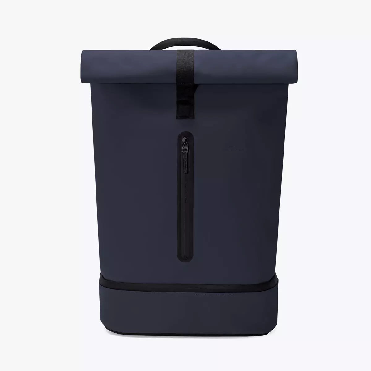 Hajo Pro Lotus Dark Navy Backpack featuring a waterproof roll-top design and extra zip compartment.