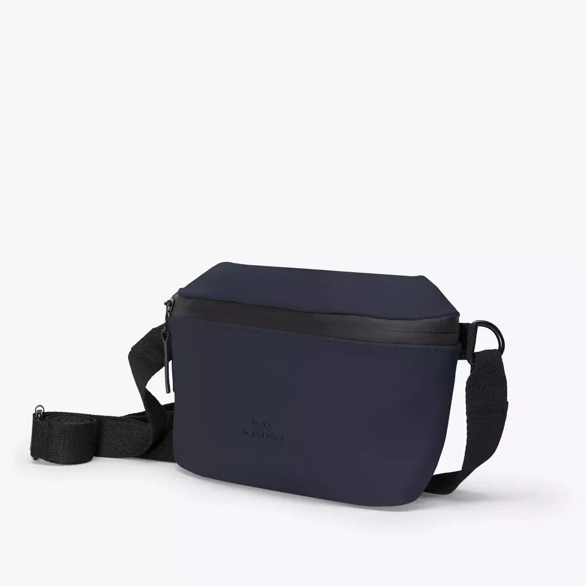 Jona Lotus Infinity Dark Navy Bum Bag with zippers and adjustable strap, ultra durable waterproof design.