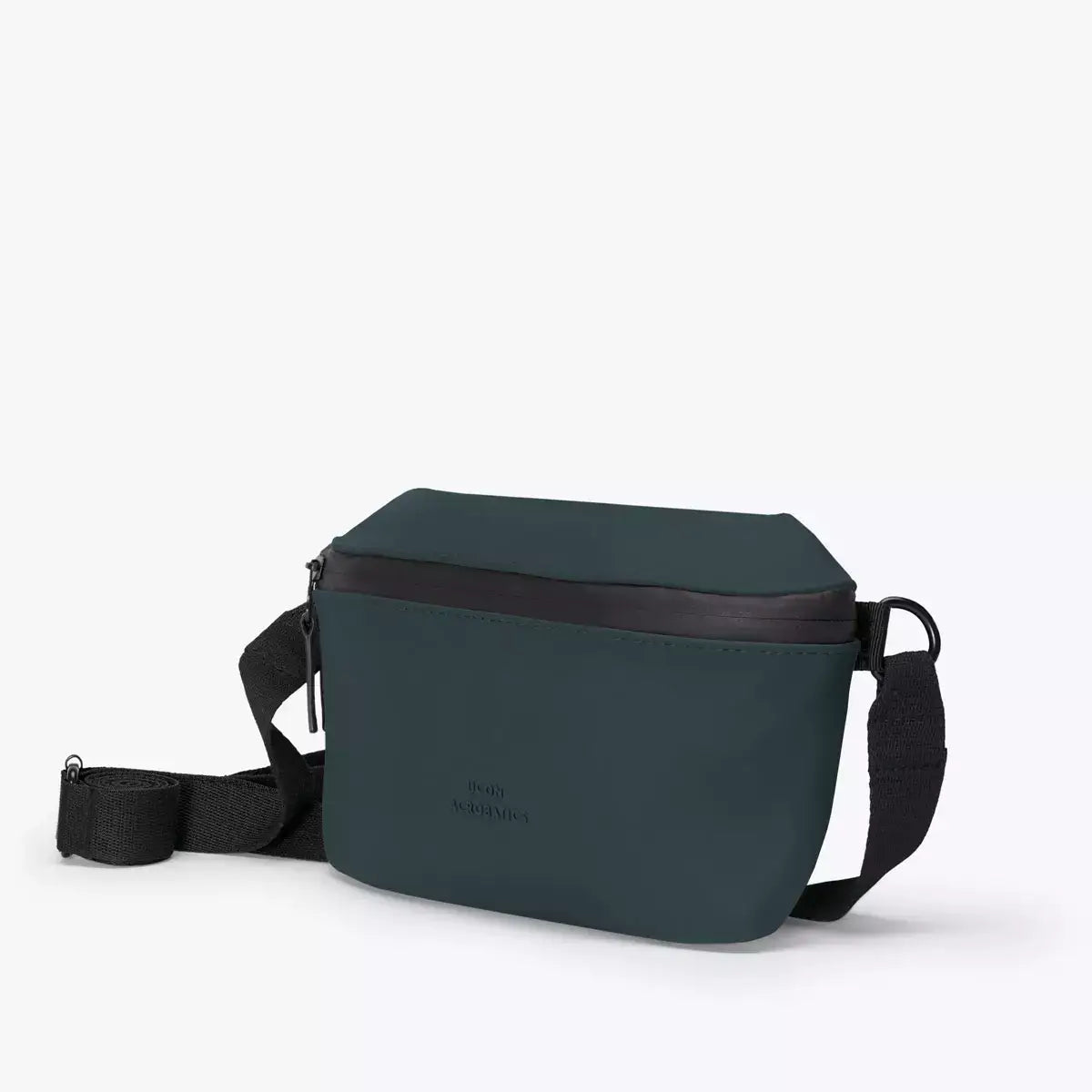 Jona Lotus Infinity Forest Bum Bag in dark green, ultra durable, waterproof design with adjustable strap.