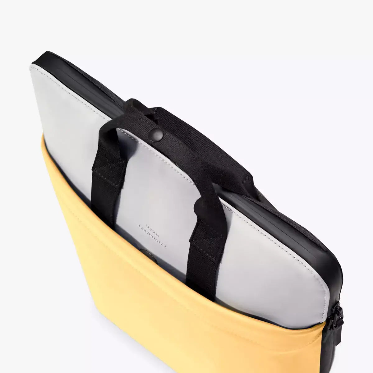 Masao Lotus Infinity Glacier Grey Lemon Backpack with laptop compartment and waterproof design.