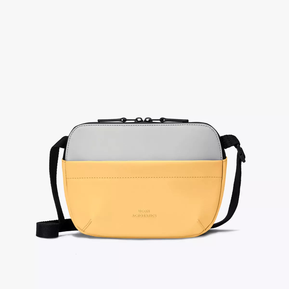 Melvin Medium Lotus Infinity Glacier Grey Lemon Bum Bag with a sleek design and dual color scheme.