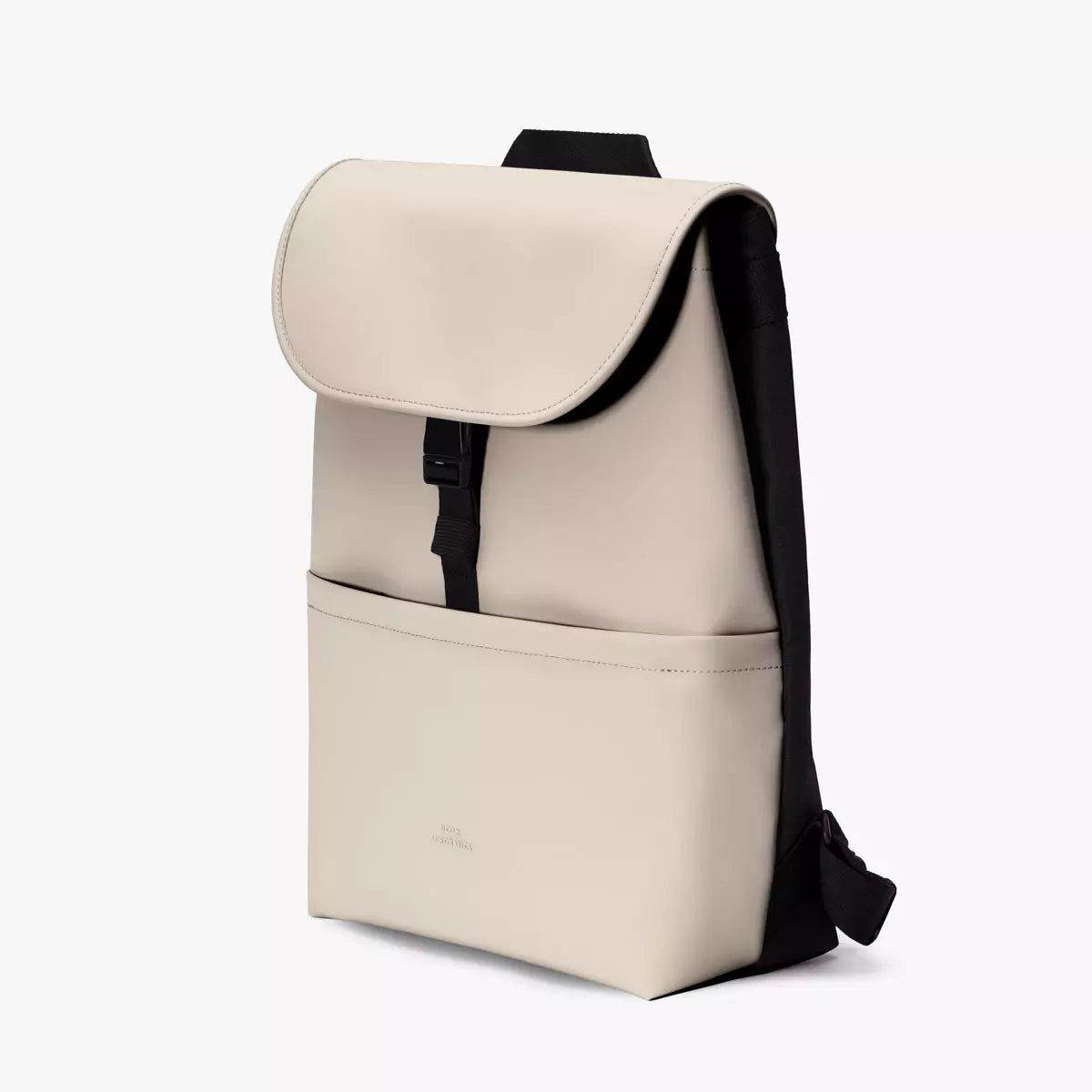 Mion Mini Lotus Infinity Light Sand Backpack featuring durable material, padded straps, and waterproof pocket.