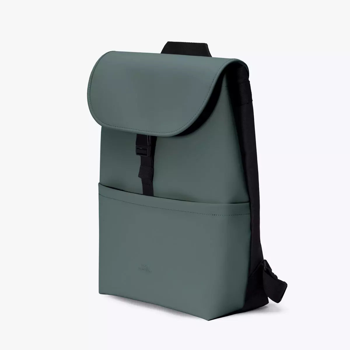 Mion Mini Lotus Infinity Pine Green Backpack with padded straps and waterproof material.