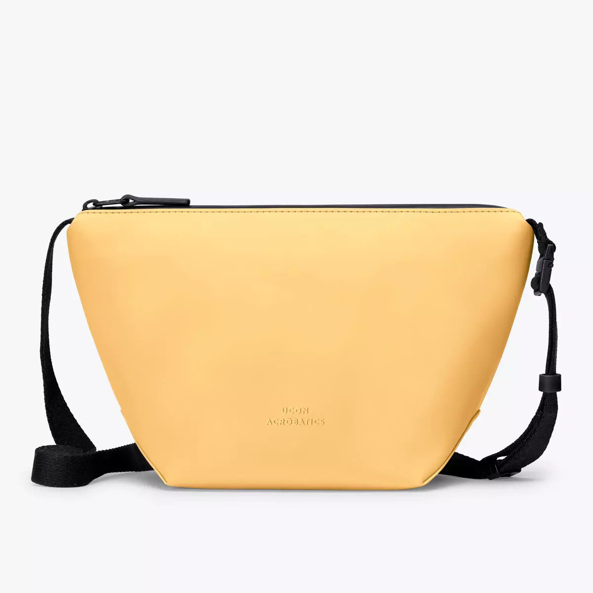 Nola Lotus Infinity Lemon Shoulder Bag in a stylish yellow color, durable and waterproof with adjustable straps.
