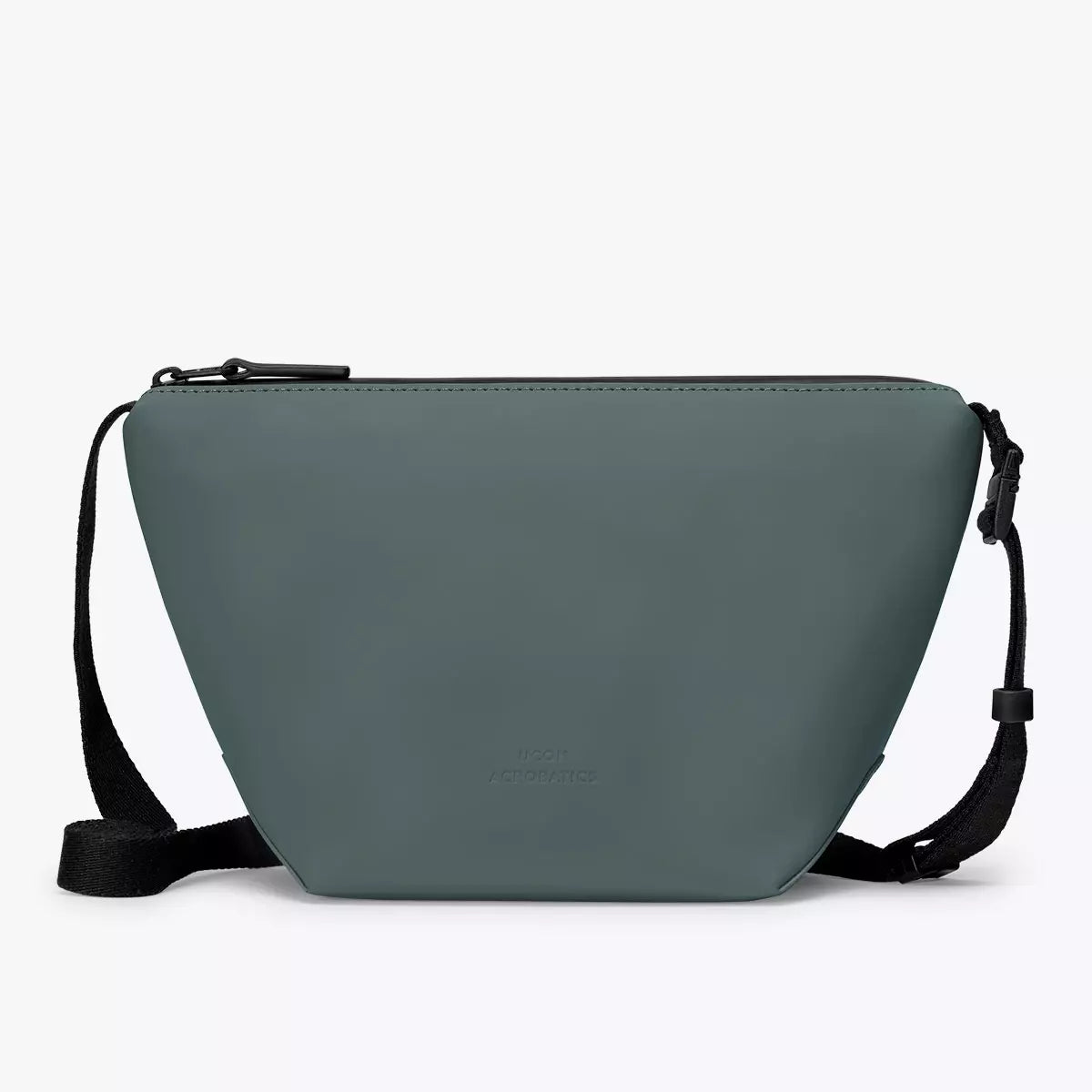 Nola Lotus Pine Green Shoulder Bag featuring a sleek design, waterproof material, and adjustable webbing strap.