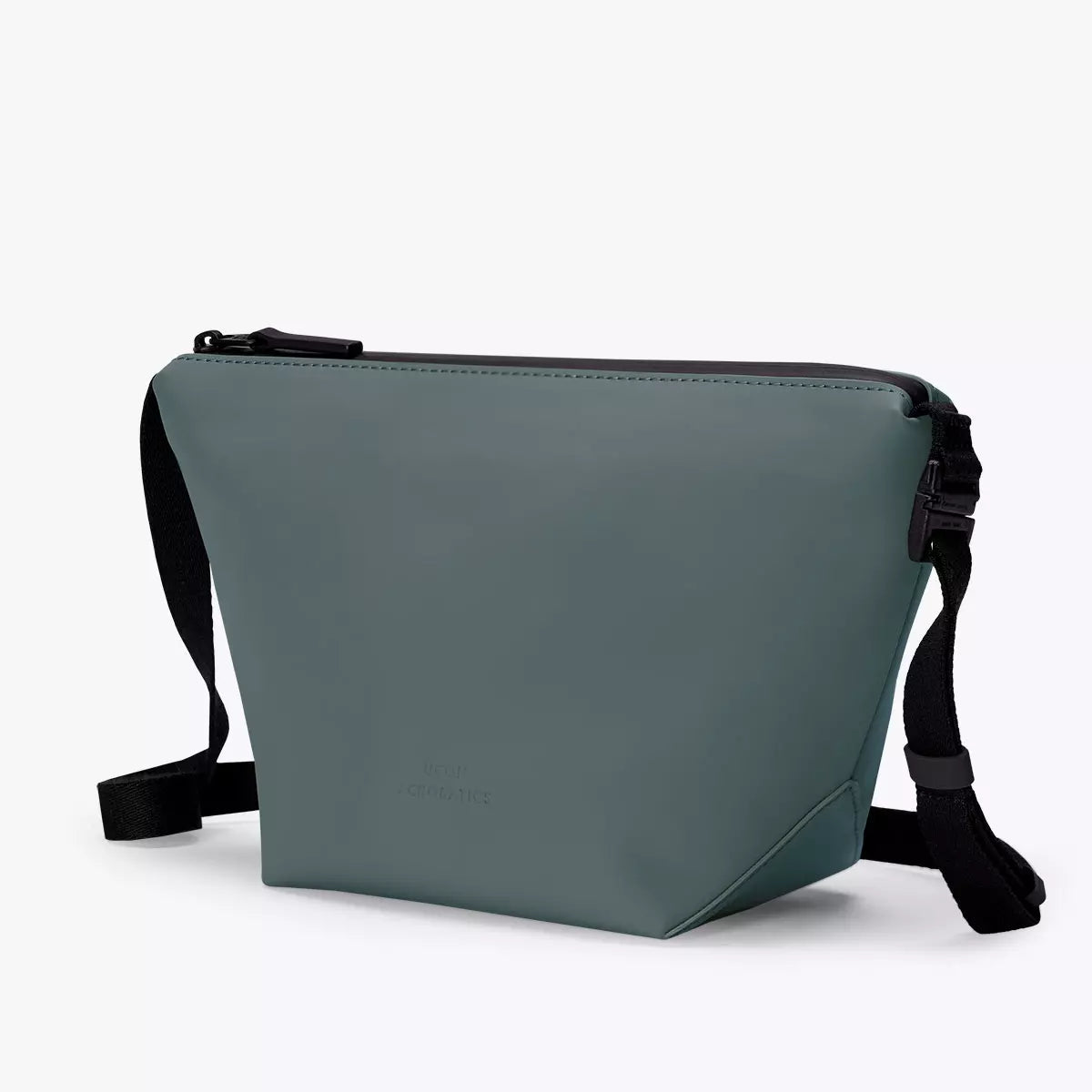 Nola Lotus Pine Green Shoulder Bag, waterproof design with adjustable webbing straps and side buckle, perfect for everyday use.