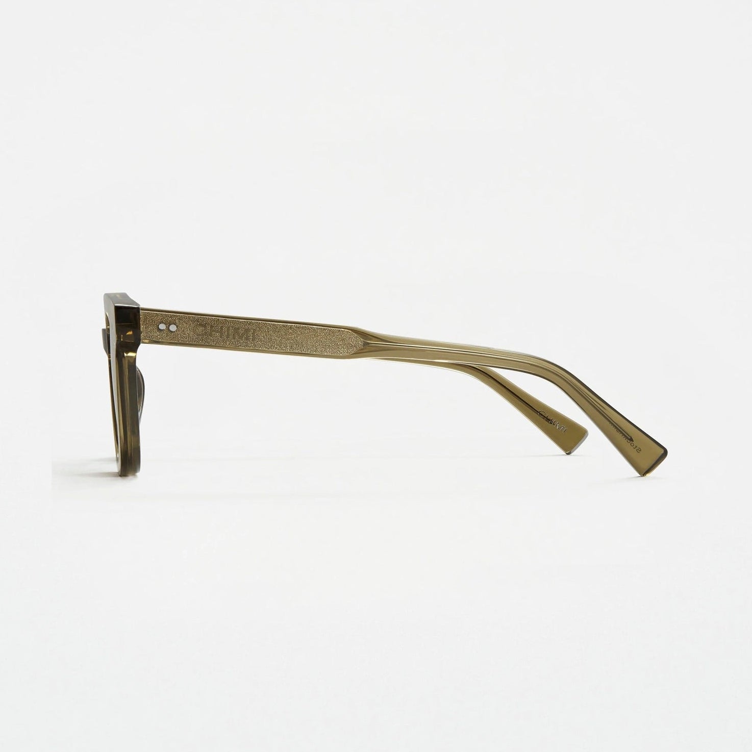 02 Core Green Sunglasses side view showcasing durable acetate frame and adjustable fit.