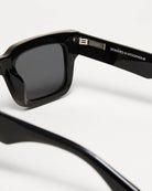 Close-up of 05 Core Black Sunglasses showcasing the stylish frame and lenses.