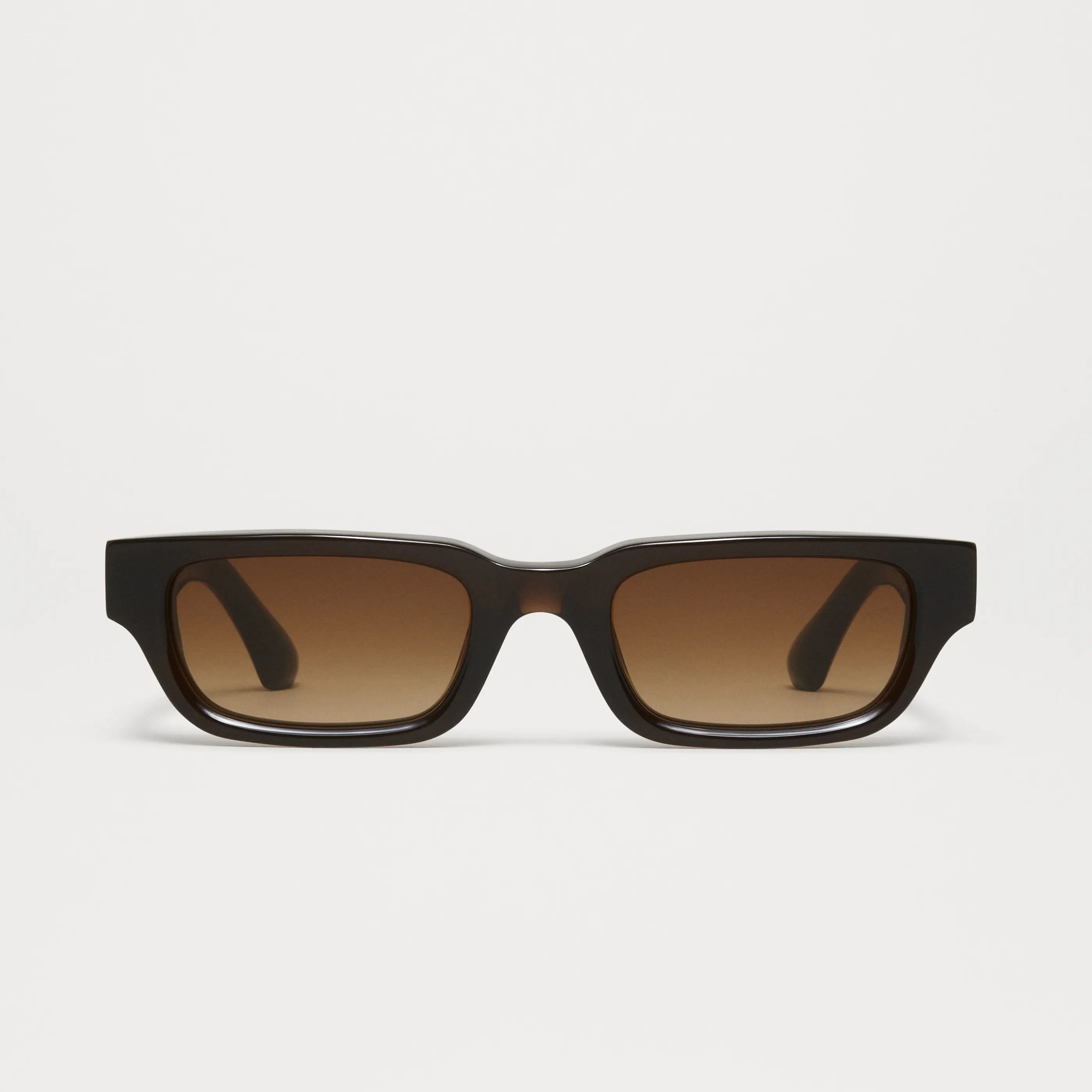 Front view of 10 Core Brown Sunglasses with brown lenses and durable acetate frame.