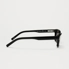 Kasi Black Sunglasses side view showing durable design and flexible fit.