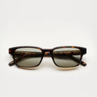 Kasi Terra Tortoise Sunglasses front view showcasing stylish tortoise shell design and anti-scratch lenses.