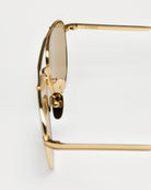 Pantos Gold Sunglasses side view showcasing the stylish design and gold frame.