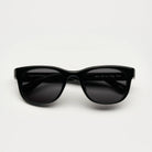 Savy Black Sunglasses front view showcasing stylish design and UV protection features.