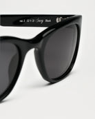 Savy Black Sunglasses close-up showing stylish frame and anti-scratch lenses in durable Acetate material.