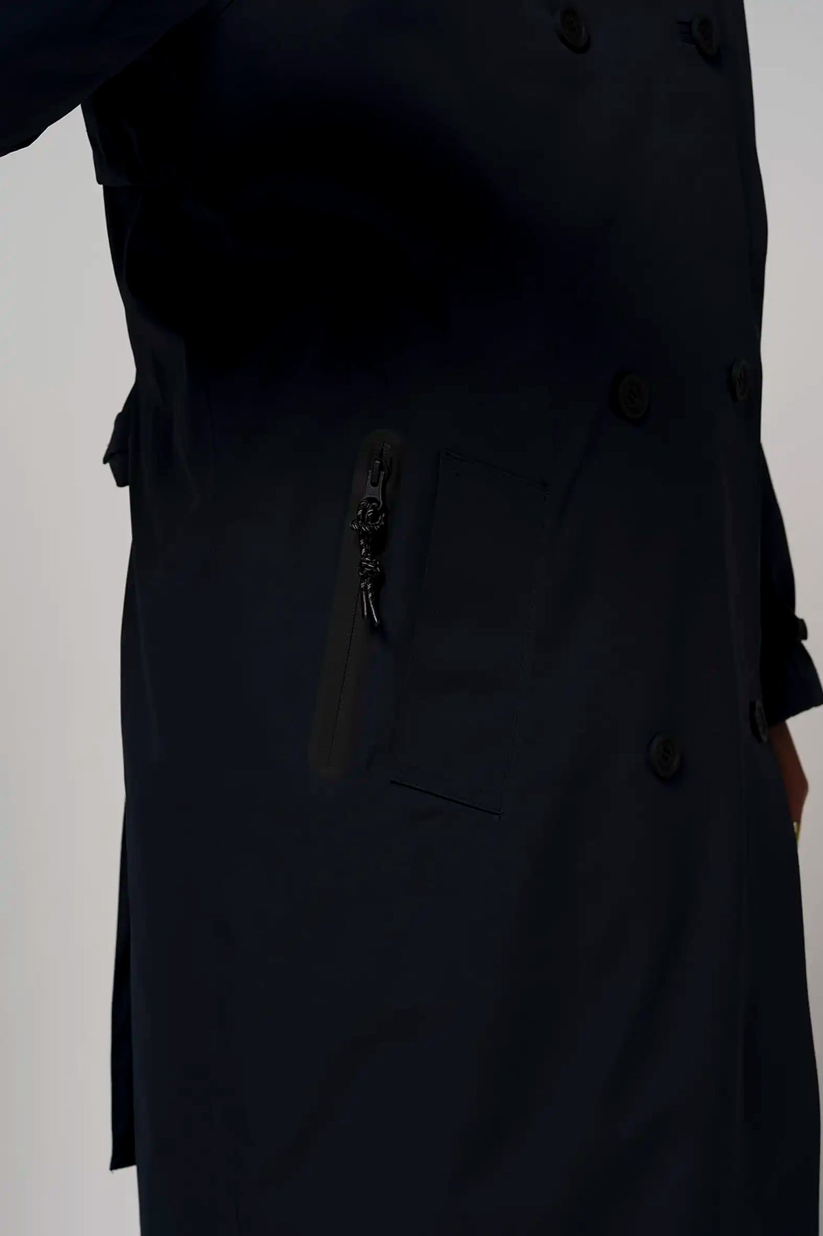 Gale Sky Captain Blue Parka featuring a zippered pocket and a casual fit for versatility and style.