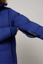 Tsunami Sodalite Blue Coat showing sleeve zipper detail for comfort and breathability.