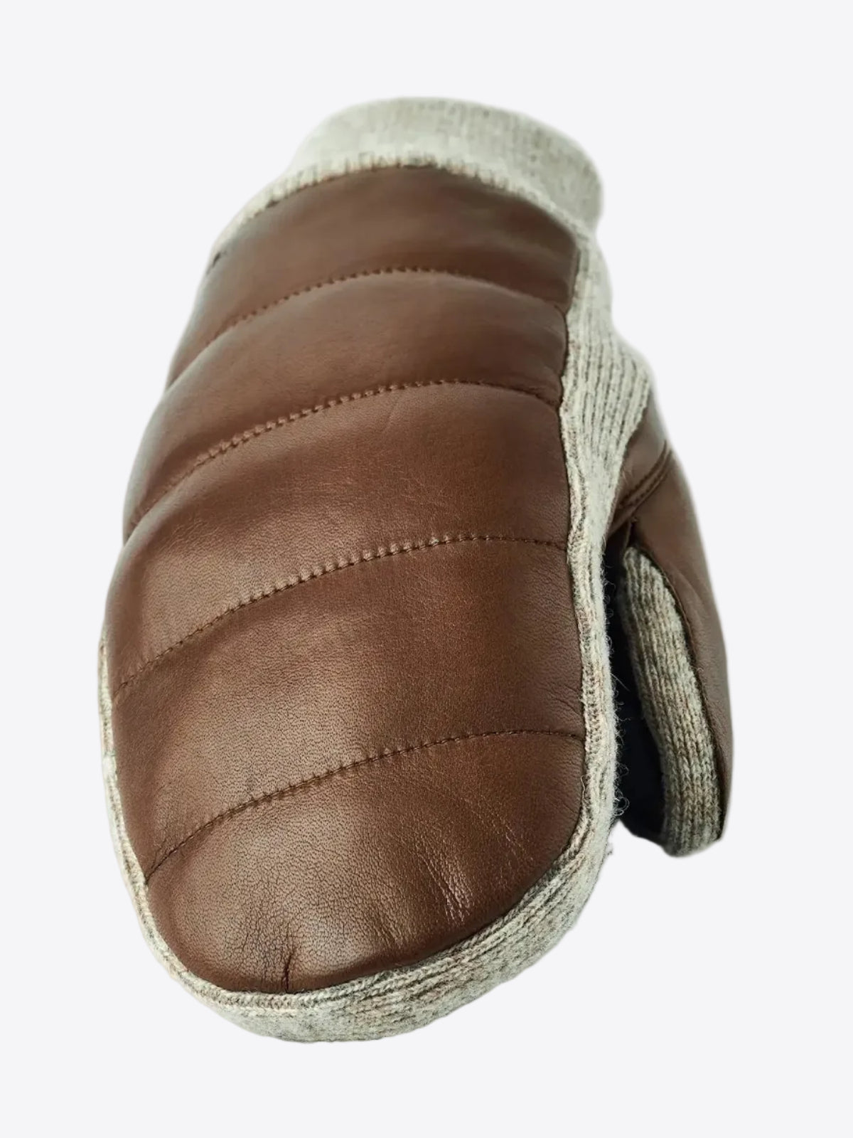 Jeanne Mitt Light Brown Gloves by Hestra, featuring supple hairsheep nappa leather and wool blend construction.