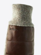 Hestra Jeanne Mitt Light Brown Gloves with wool cuffs and soft leather for warmth and comfort.
