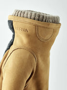 Noah Charcoal Tan Gloves by Hestra with nubuck goat leather and wool blend jersey for warmth.