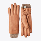 Tiril Cork Gloves by Hestra, women’s deerskin leather gloves with wool lining, perfect for autumn, spring and winter.