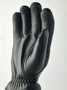Wilhelm Grey Gloves by Hestra, men's winter gloves made of supple elk leather, showcasing a warm and durable design.