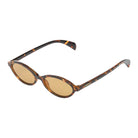 Doris Havana Amber Sunglasses with amber lenses and eco-friendly bio nylon frame, ideal for UV protection.