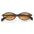 Doris Havana Amber Sunglasses in tortoiseshell design with brown lenses, offering UV 400 protection and eco-friendly materials.