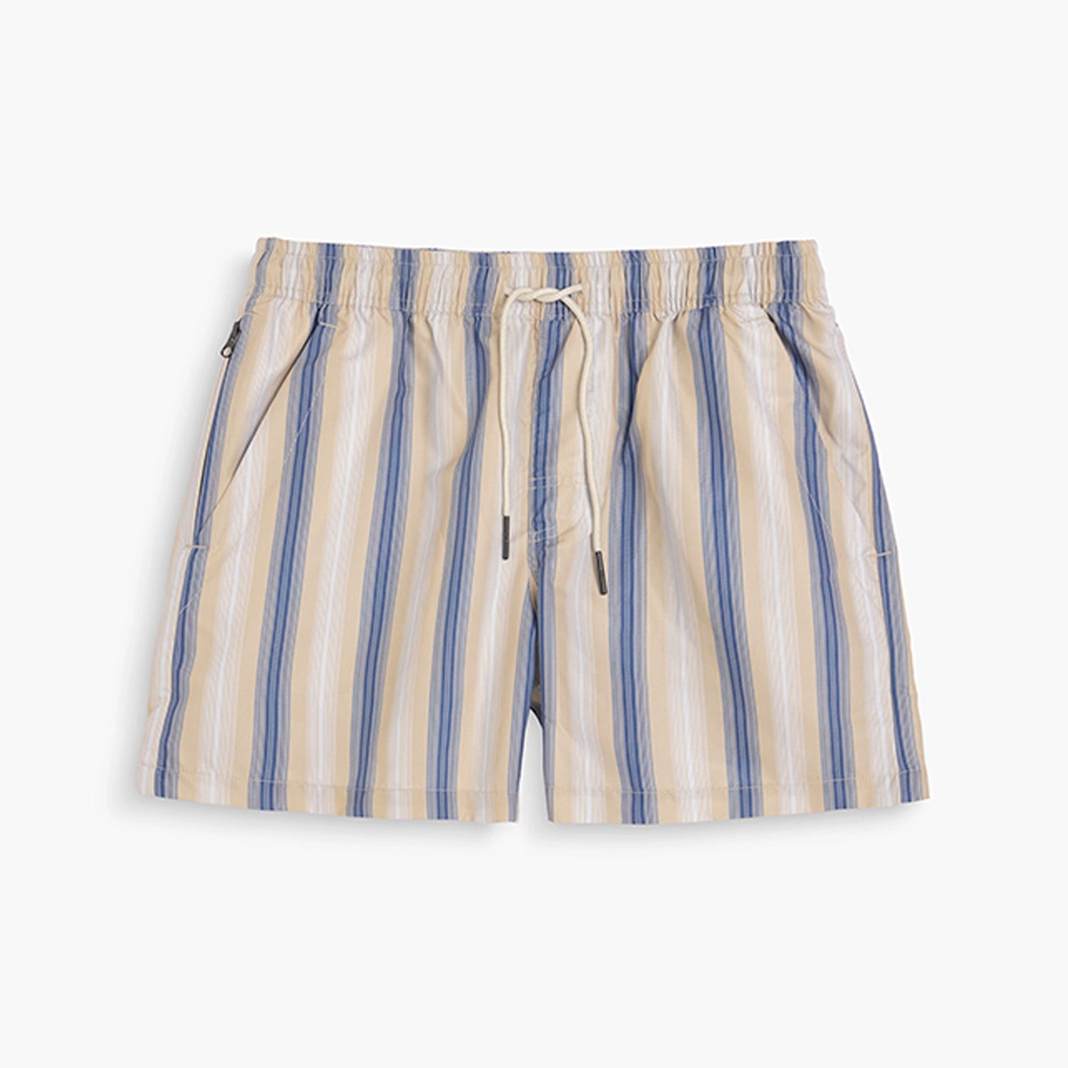 Gelato Swim Shorts in striped design, lightweight and quick-drying with elastic waist and four pockets.