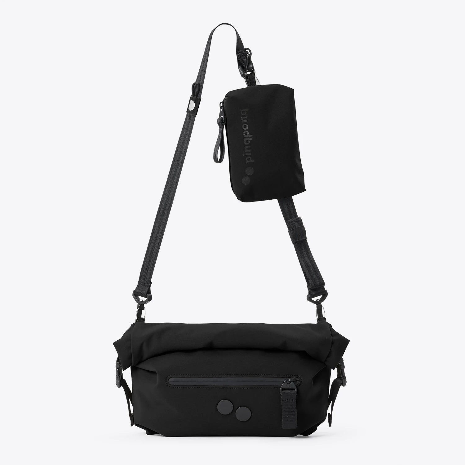 Pinqponq Aksel Solid Black Shoulder Bag - FREE 24h delivery