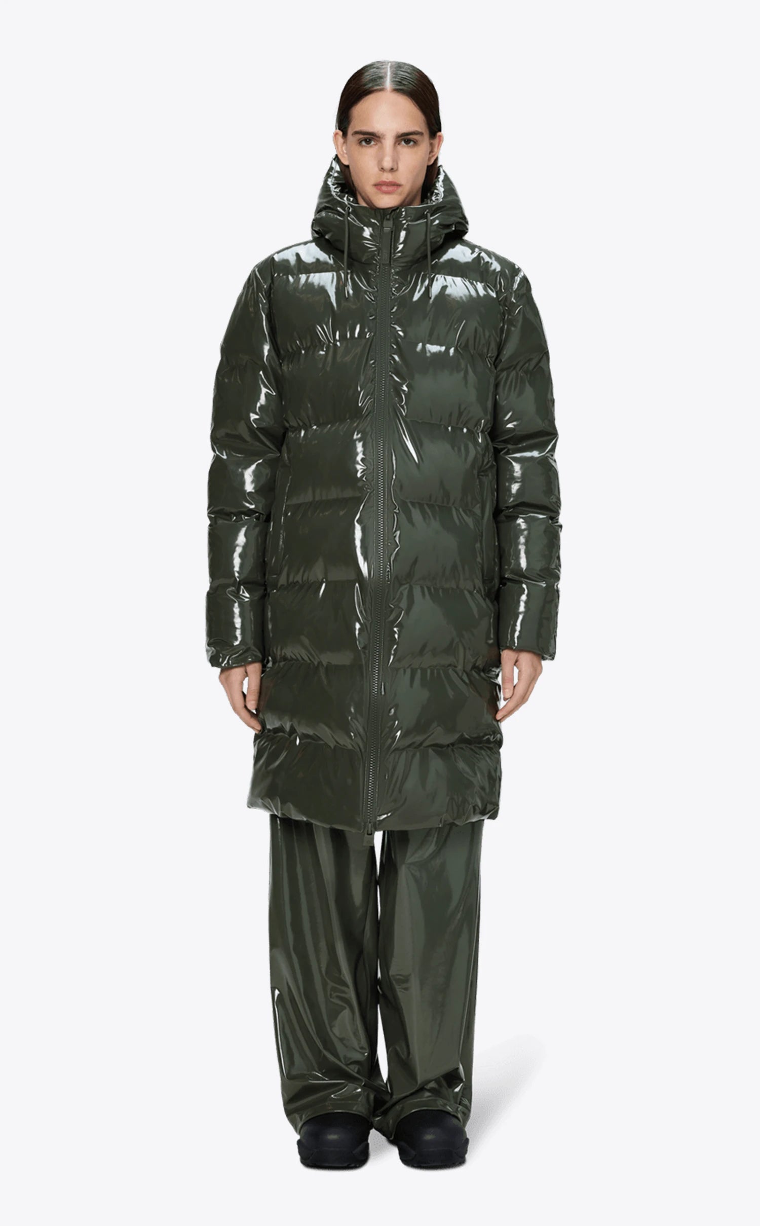 Alta Long Puffer Jacket Swamp Jas