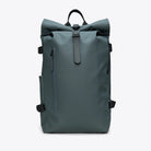 Rolltop Rucksack Large Dark Grey Backpack, waterproof design with roll-top closure and multiple compartments.
